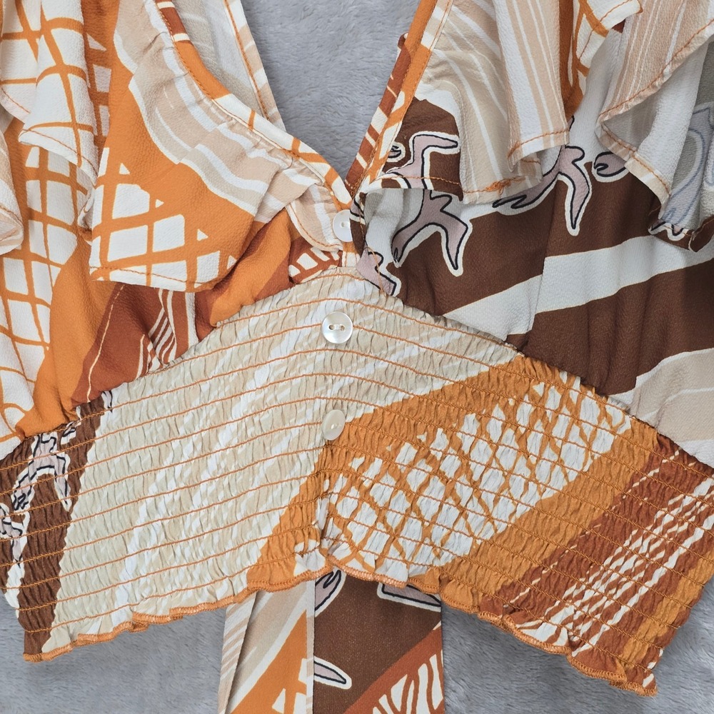 Missing Polynesia Womens Geometric Print Smocked … - image 10